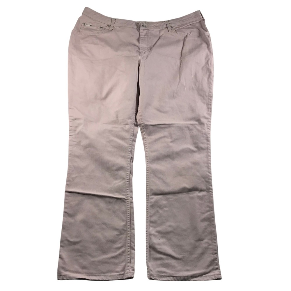 Riders by Lee Womens Blush Pink Straight Leg No-Gap Waistband Pants 22W 32M